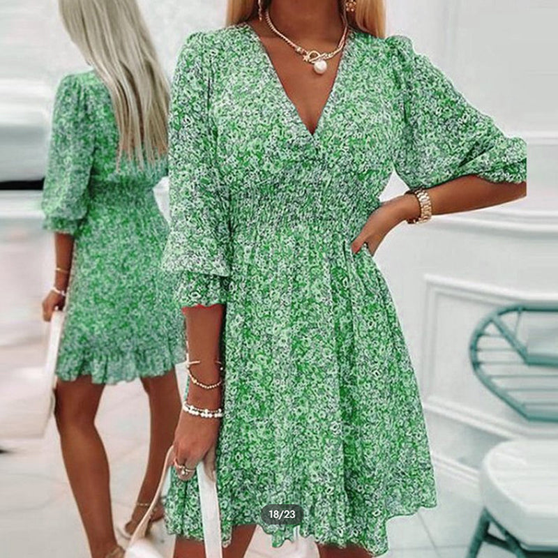 Bequemes - Hübsches Geblümtes Chiffonkleid für dich