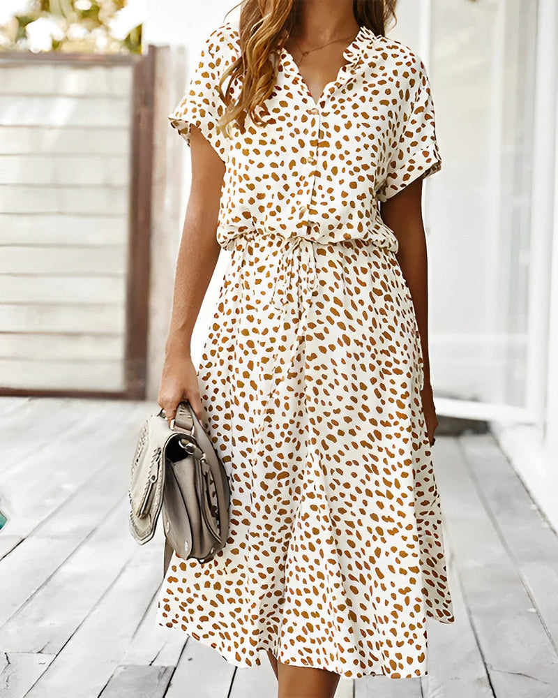 Warmes Leoparden Hemdkleid Für Dich, Modisch Und Bequem