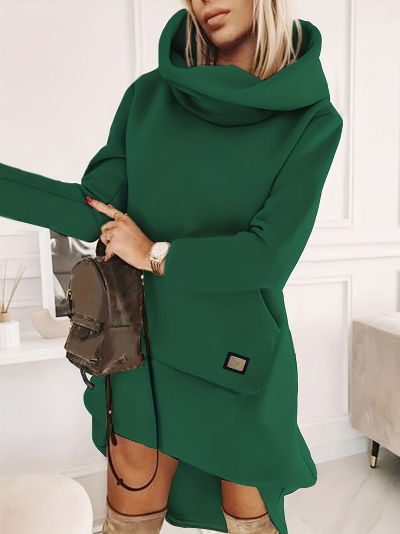 Elegantes Hoodie Kleid mit Kapuze für Frauen im Casual Stil