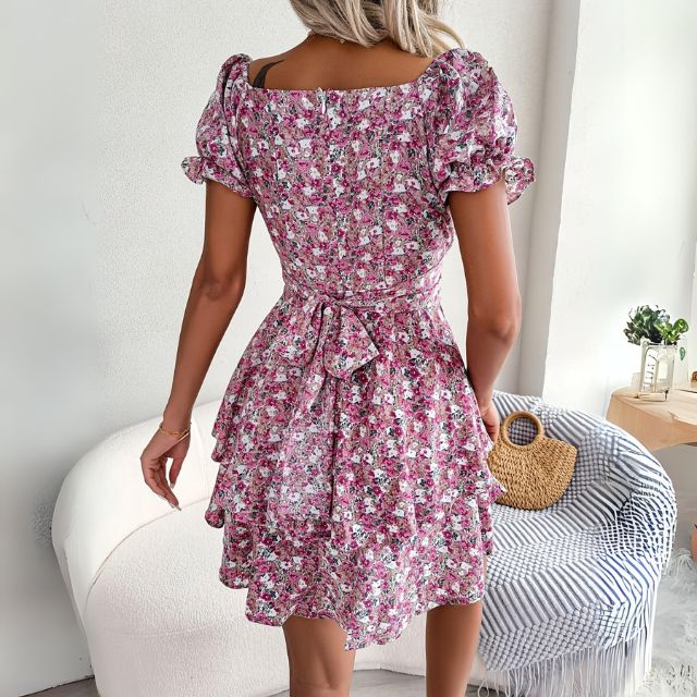 Weiches A-Linien-Kleid mit Blumenmuster für dich