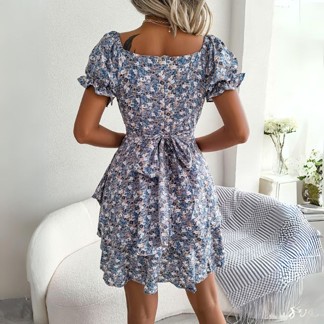 Weiches A-Linien-Kleid mit Blumenmuster für dich