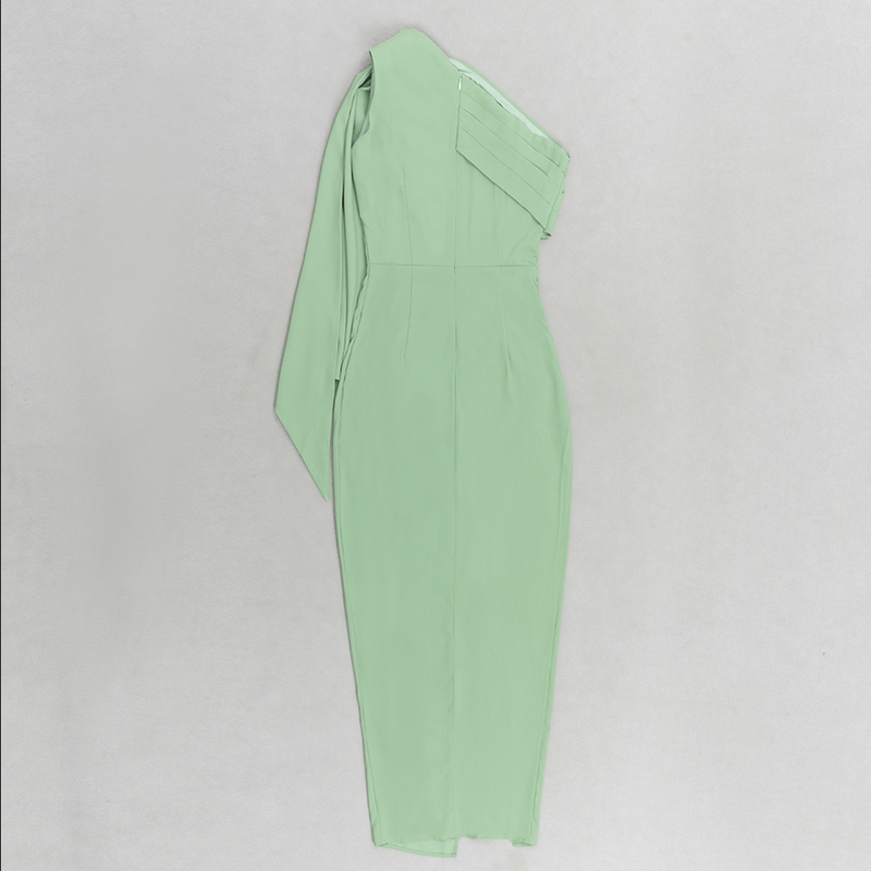 Elegantes Margit - Asymmetrisches figurbetontes Midikleid