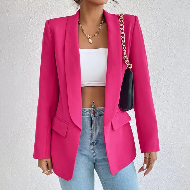 Eleganter Formeller Langarm Damen Stilvoll Klassisch Blazer