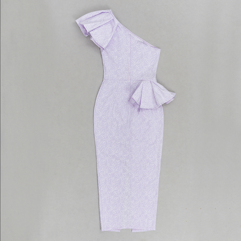 Elegantes Karla Midikleid mit Rüschendetail für besondere Anlässe