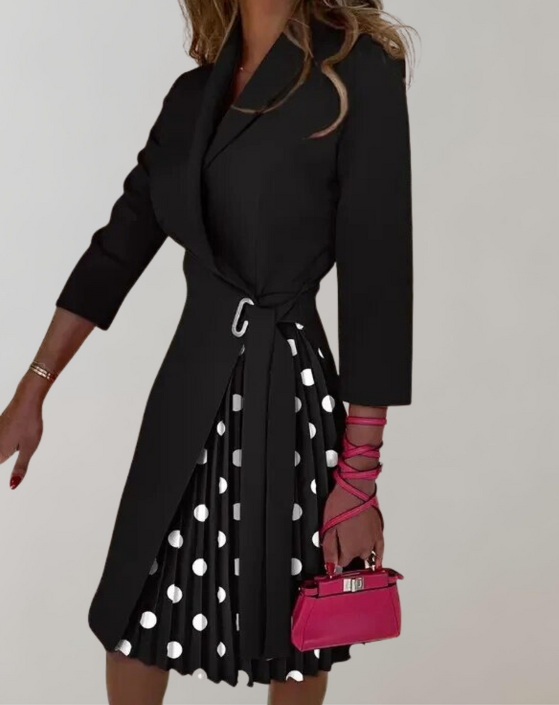 Weiches Damen Kleid Druck gekerbt für stylische Frauen