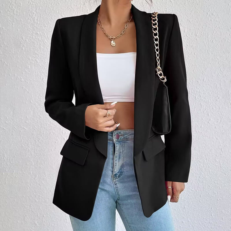 Eleganter Formeller Langarm Damen Stilvoll Klassisch Blazer