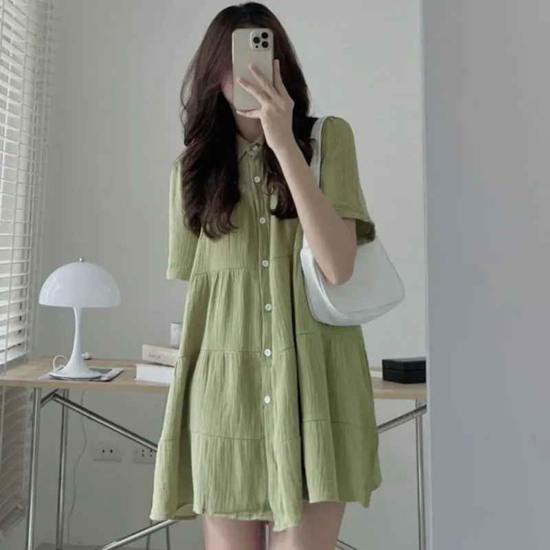 Warmes Hemdkleid - Schlicht, Atmungsaktiv und Bequem für dich