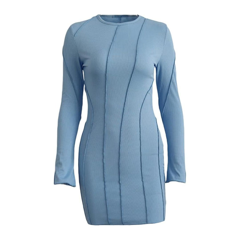 Elegantes Emma -Figurbetontes Langarm-Minikleid für Frauen