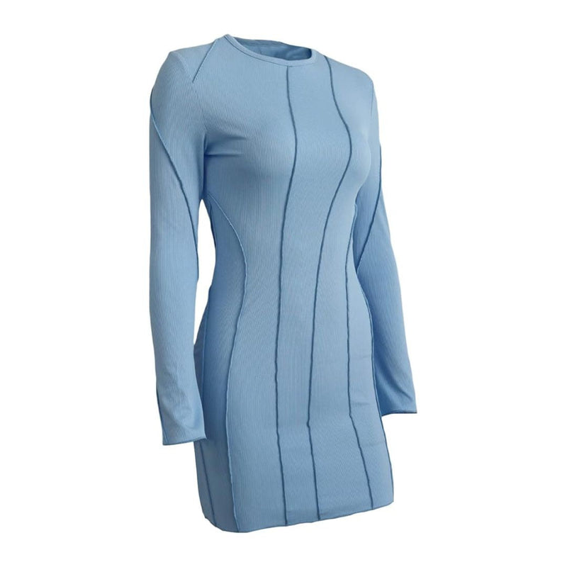 Elegantes Emma -Figurbetontes Langarm-Minikleid für Frauen