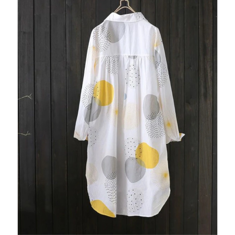 Elegantes Leichtes Hemdblusenkleid mit Business-Print für dich