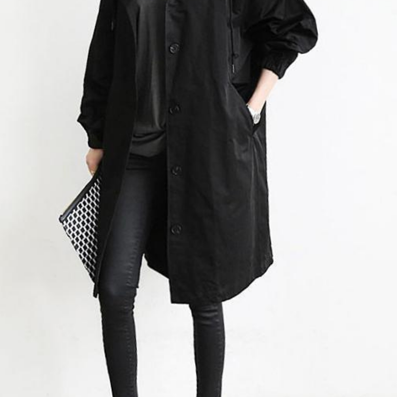 Langer Wasserdichter Eleganter Mantel Für Damen Coat