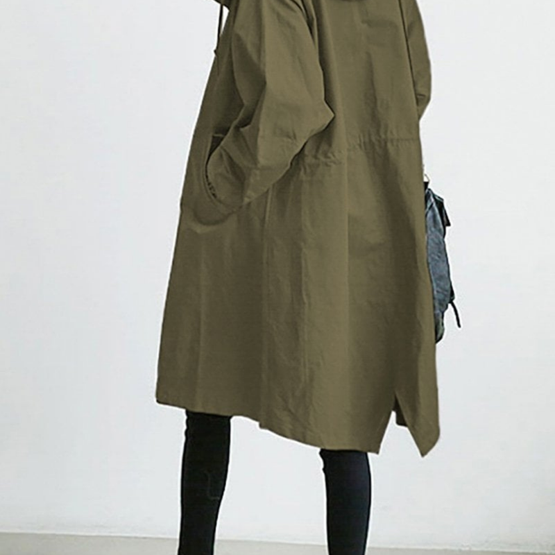 Langer Wasserdichter Eleganter Mantel Für Damen Coat