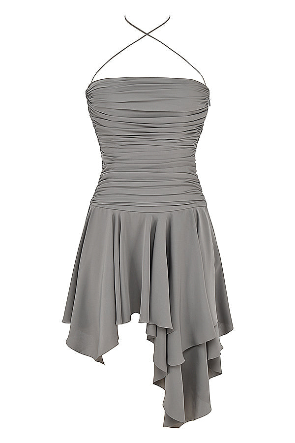 Elegantes Emma -Asymmetrisches Mini Kleid für besondere Anlässe