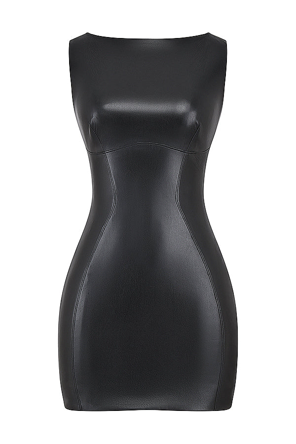 Elegantes EmmaLederkleid für besondere Anlässe und Freude