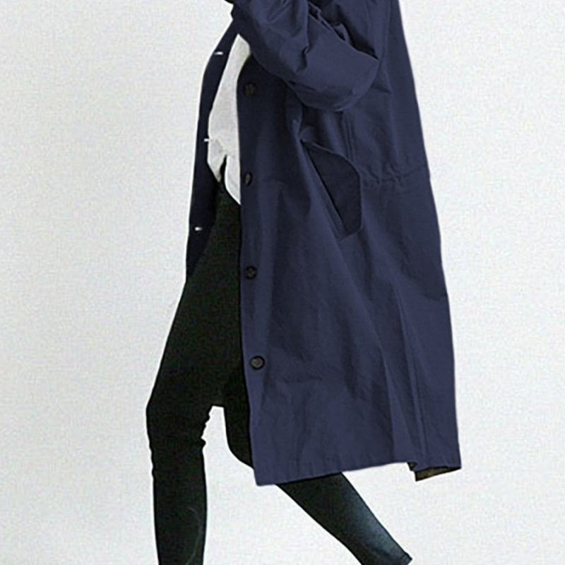 Langer Wasserdichter Eleganter Mantel Für Damen Coat