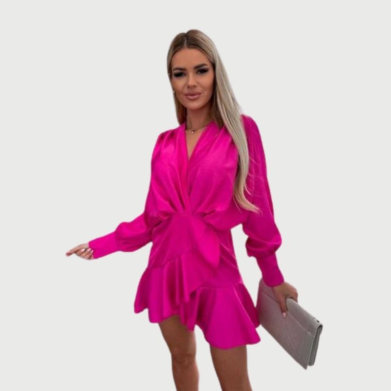 Elegantes Emma -Minikleid mit Rüschen-Saum für Frauen