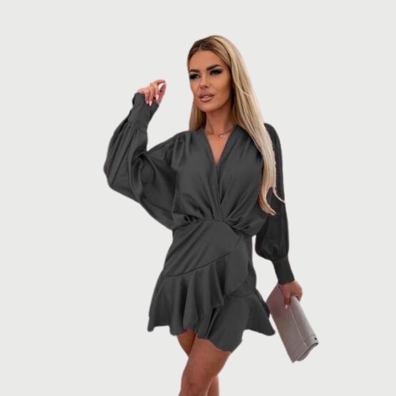Elegantes Emma -Minikleid mit Rüschen-Saum für Frauen