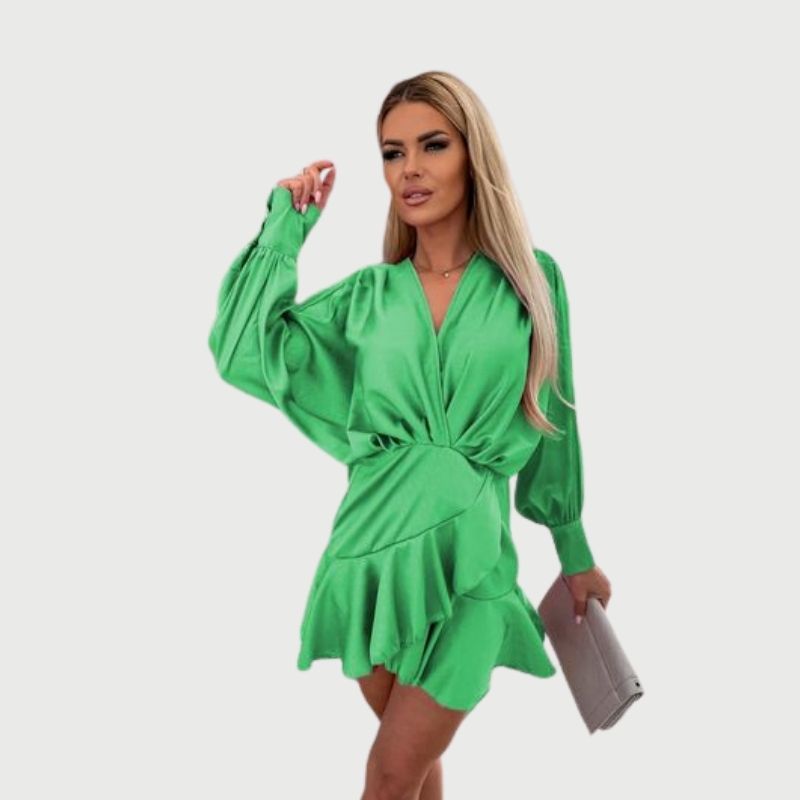 Elegantes Emma -Minikleid mit Rüschen-Saum für Frauen