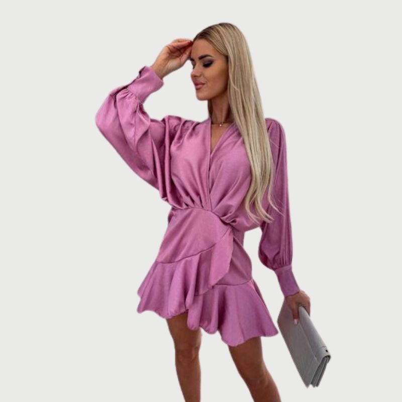 Elegantes Emma -Minikleid mit Rüschen-Saum für Frauen