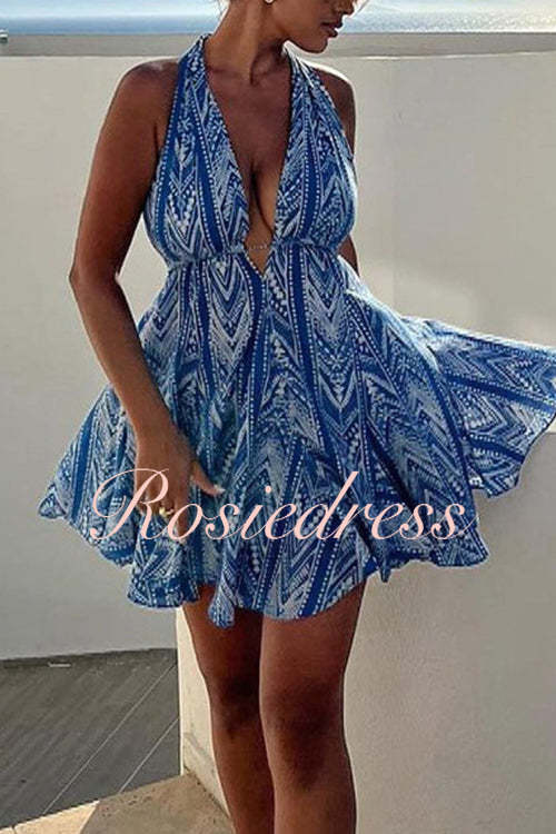 Elegantes Emma -Rosiedress Mit Offenem Rücken Für Urlaub Kleid