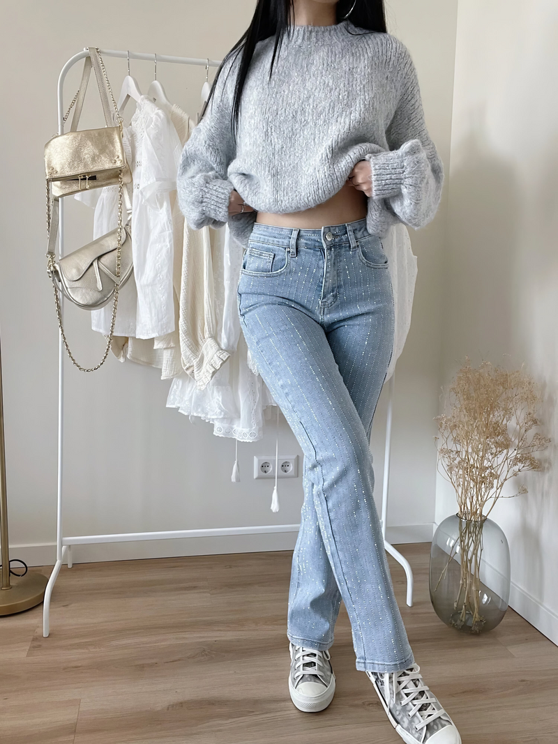 Loreen Stylische Damen-Glitzerjeans für besondere Momente