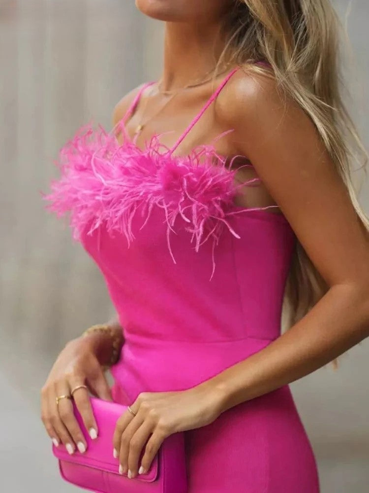 Elegantes Emma -Feder Mini Kleid für besondere Anlässe