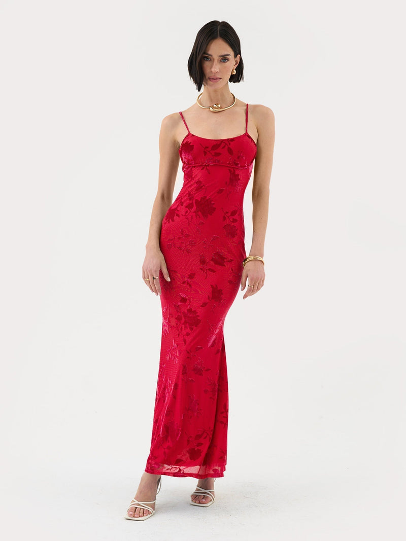 Elegantes Annalena Maxikleid mit floralem Design für Damen