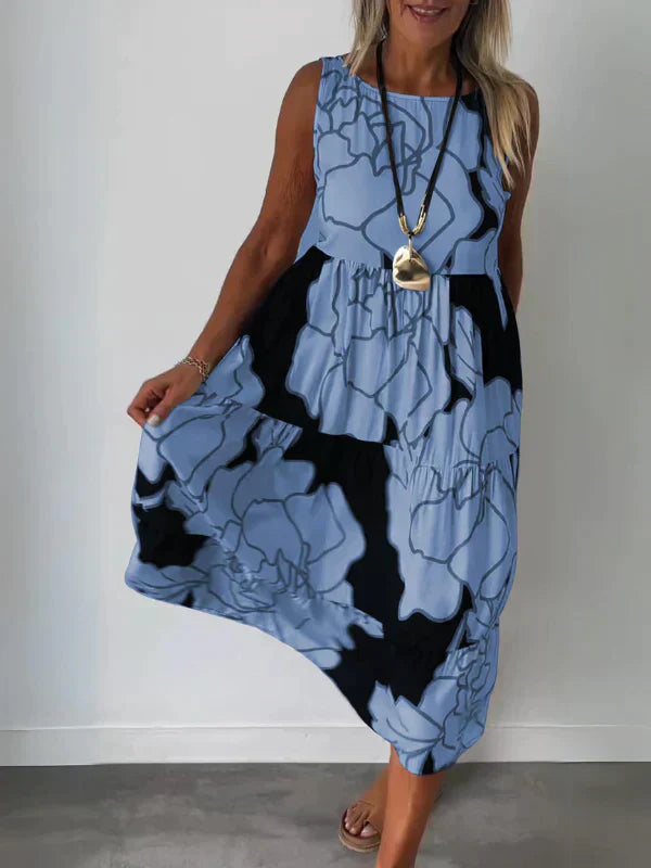 Elegantes Leichtes ärmelloses Kleid für dich für Damen