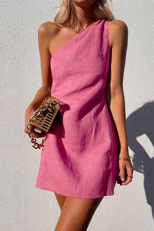 Elegantes Emma -Rosiedress Ein Schulter Kleid Für Alle Anlässe