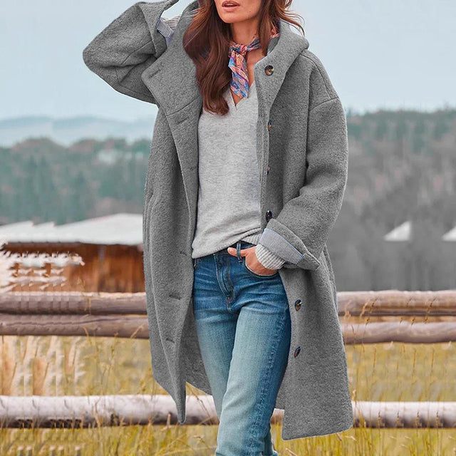 Kuschelig Warmer Eleganter Wintermantel Damen Mantel