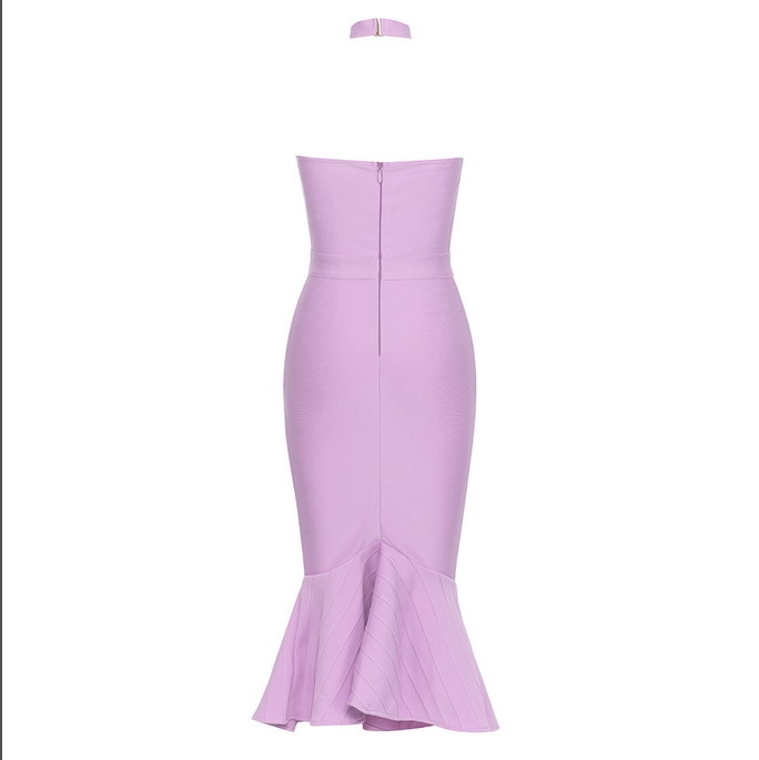 Elegantes Dorothea - Bandage Midikleid mit Rüschen