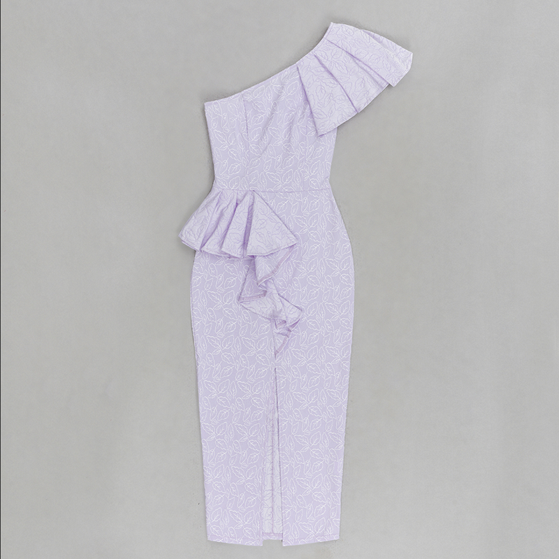 Elegantes Karla Midikleid mit Rüschendetail für besondere Anlässe