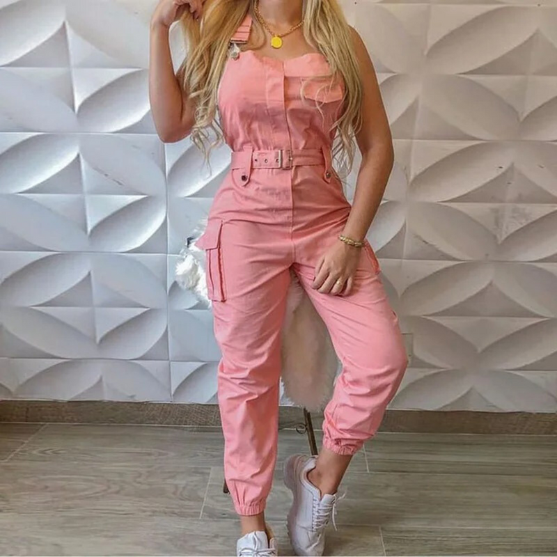 Eleganter Evelina Cargo Jumpsuit für Damen im Utility-Look