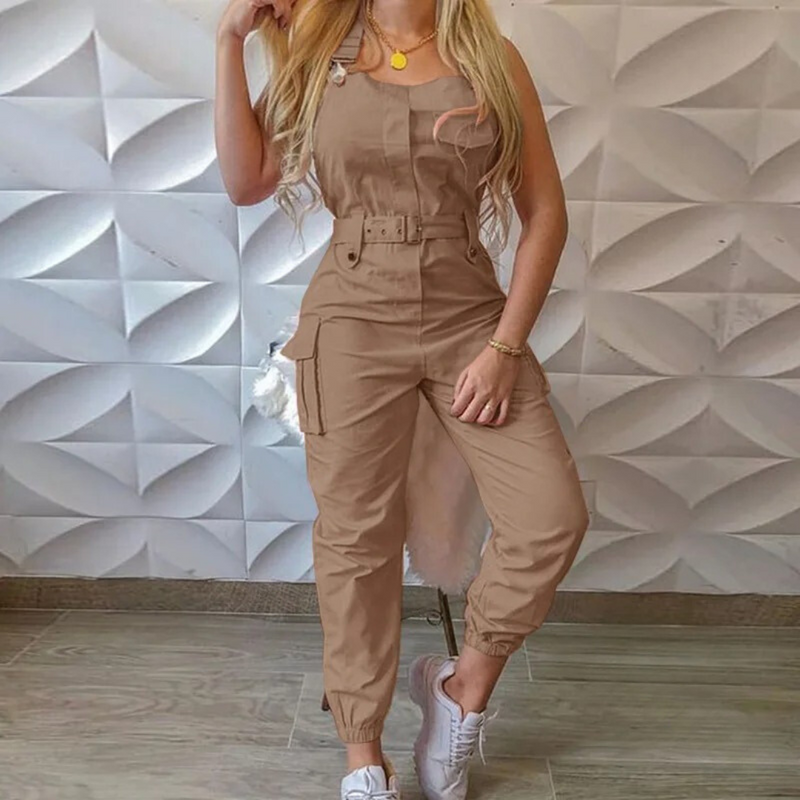Eleganter Evelina Cargo Jumpsuit für Damen im Utility-Look