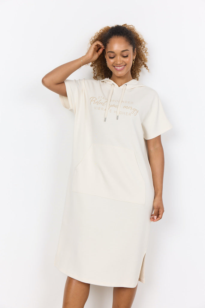 Bequemes Sweatkleid in Creme für dich, weich und cool