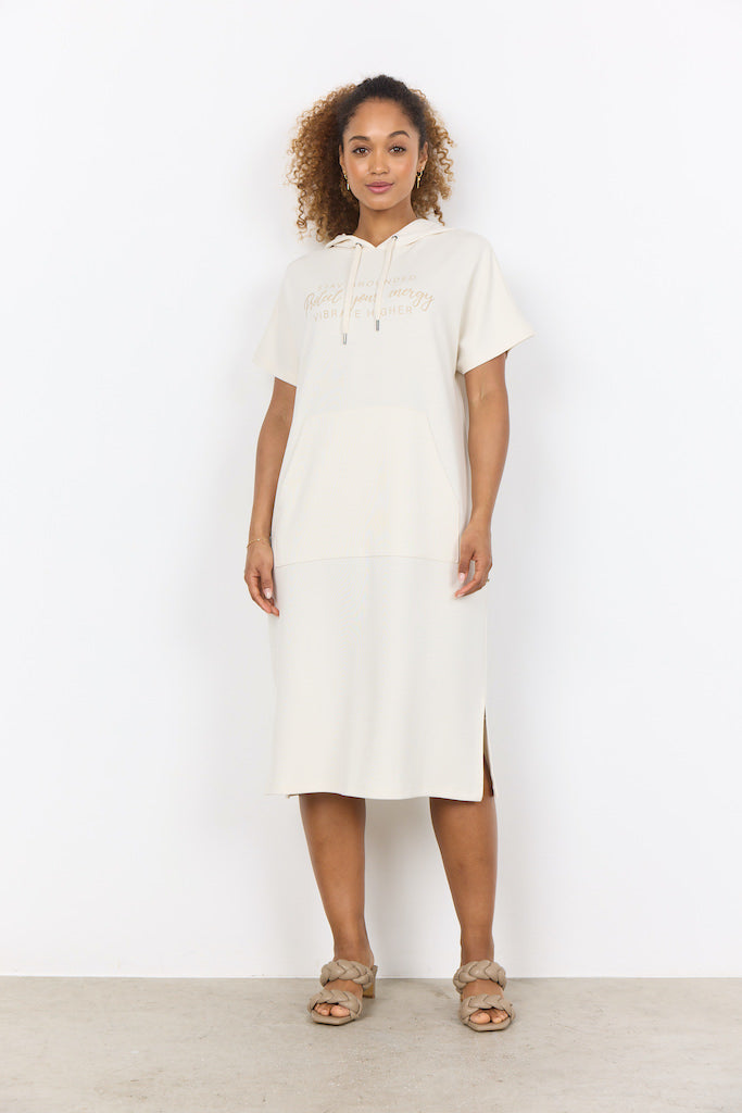 Bequemes Sweatkleid in Creme für dich, weich und cool