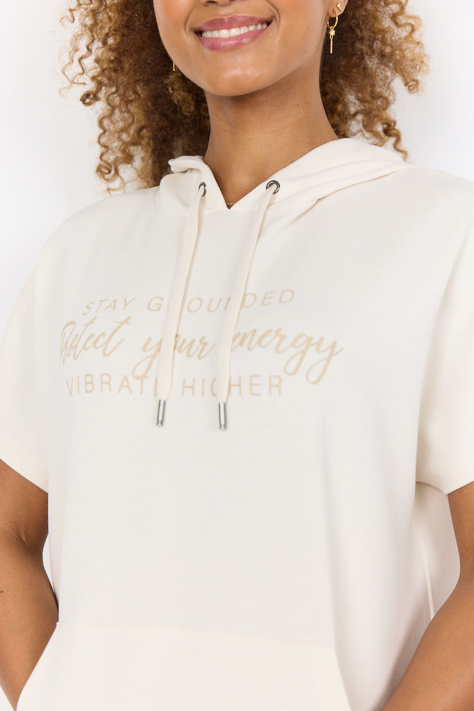 Bequemes Sweatkleid in Creme für dich, weich und cool