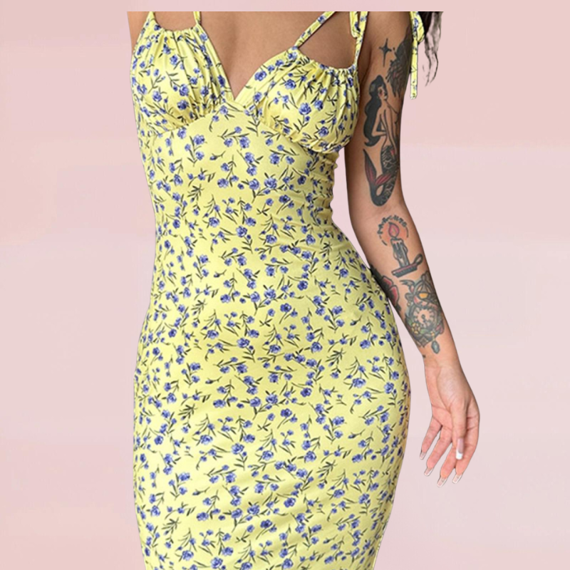 Elegantes Emilia - Geblümtes Maxikleid für Damen Sommerkleid