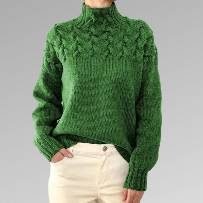 Franziska - Warmer skandinavischer Strickpullover für Damen