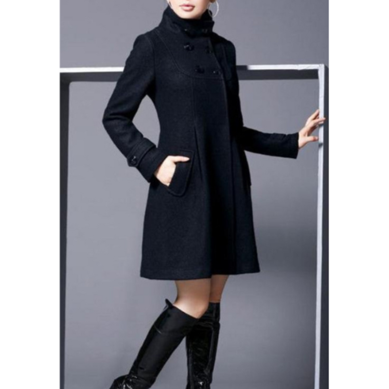 Warmes Weiches Elegantes Damen Leicht Winterlicher Mantel