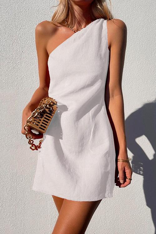 Elegantes Emma -Rosiedress Ein Schulter Kleid Für Alle Anlässe