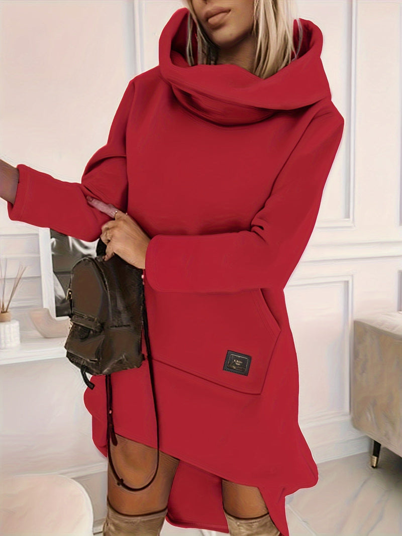 Elegantes Hoodie Kleid mit Kapuze für Frauen im Casual Stil