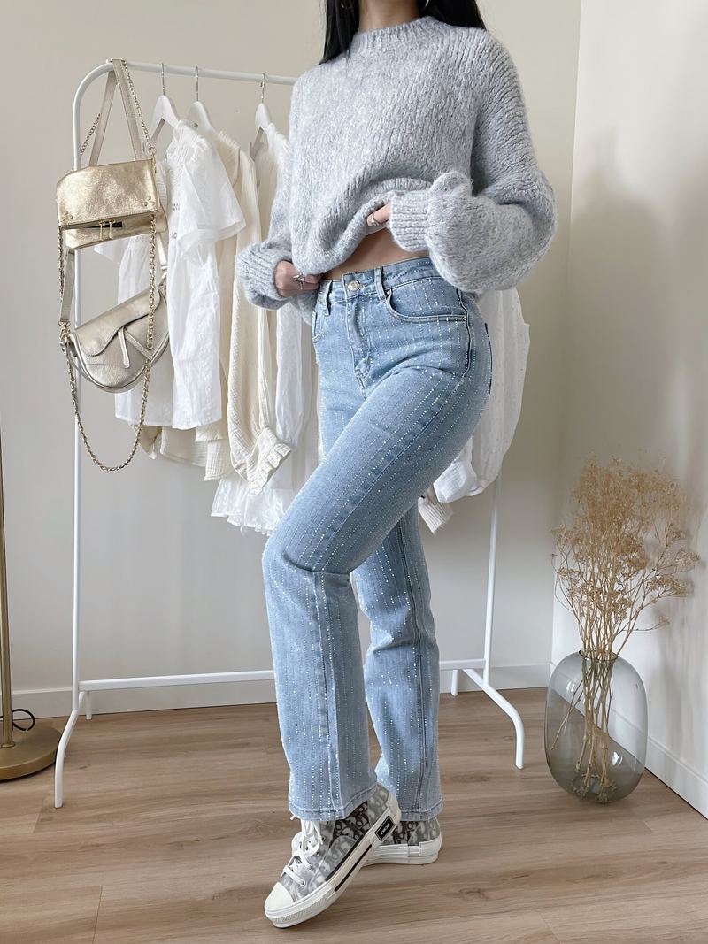Loreen Stylische Damen-Glitzerjeans für besondere Momente