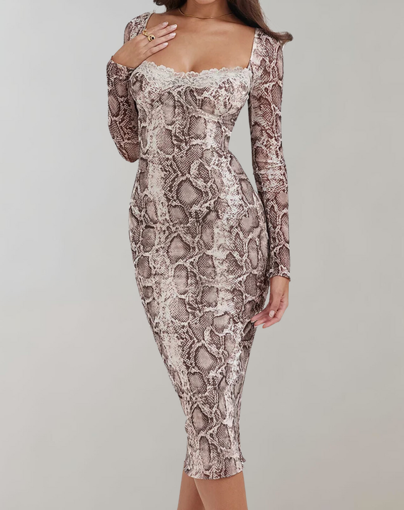 Elegantes Kleid mit langen Ärmeln für dich schön und chic