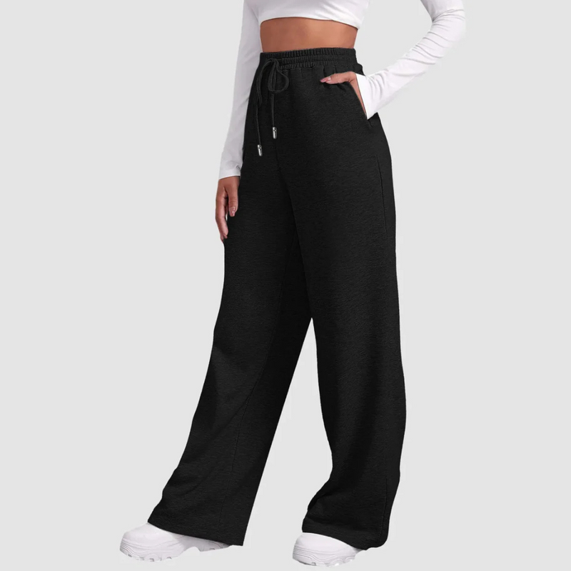 Bequeme Weit Bein Hochtaillierte Locker Jogger Hose