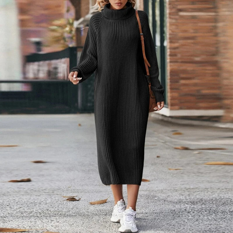 Warmes Kleid Mit Entspannter Passform Für Frauen für dich