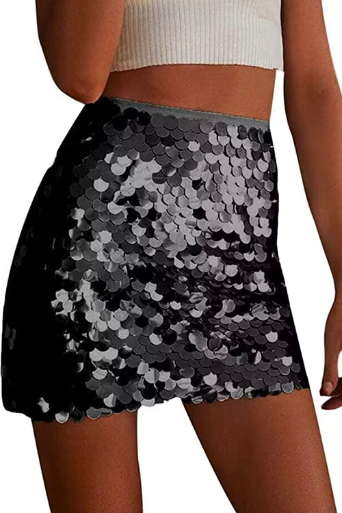 Eleganter Emma -Rosiedress Pailletten Bodycon Minirock für Frauen