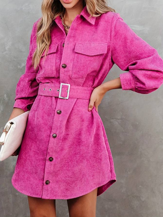 Elegantes Emma -Corduroy Mini Kleid für jeden Anlass