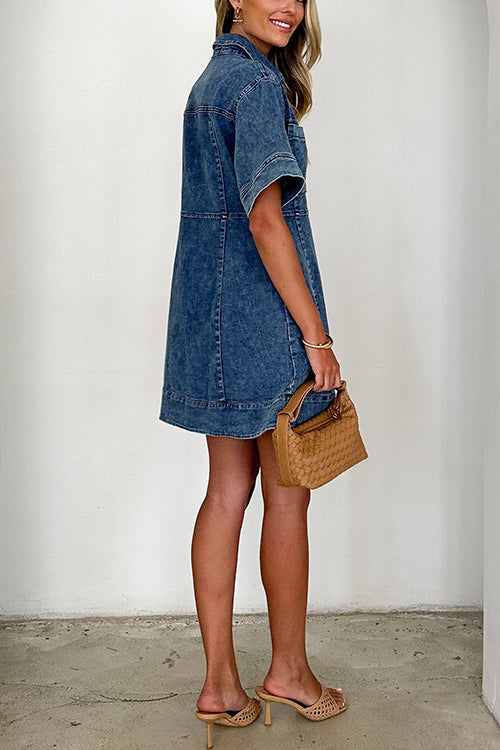 Elegantes Denim Mini Kleid für Dich