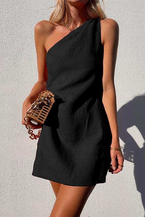 Elegantes Emma -Rosiedress Ein Schulter Kleid Für Alle Anlässe